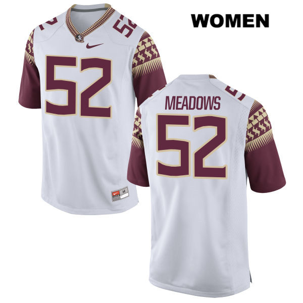 Women's NCAA Nike Florida State Seminoles #52 Christian Meadows College White Stitched Authentic Football Jersey MTA1669GZ